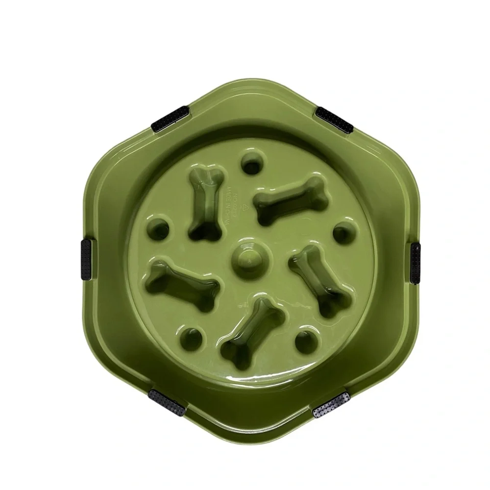 Slow Feeder Dog Bowl for Small and Medium Size Dogs - Green - Picture 4 of 5